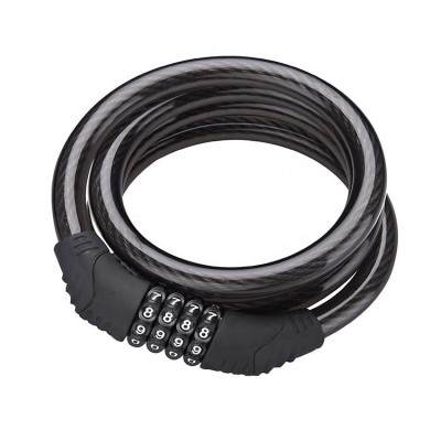 SL596 Nurbo high quality 4 letters combination cable bicycle locks with thick cable