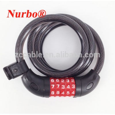 SL8612 Nurbo coiling cable bike lock combination lock retractable lock bicycle accessaries