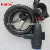 NEW spiral cable bycicle lock of security lock self-coiling cable lock retractable cable lock