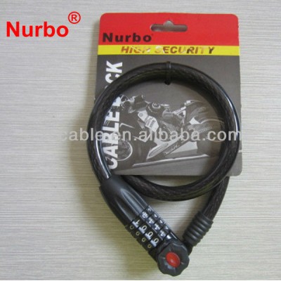 SL8509 Nurbo 4 numbers combination bike lock with LED